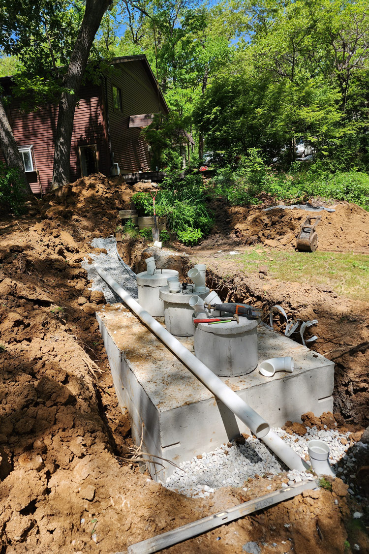 Septic installation sales and service, in Western Illinois, provided by Hollister.