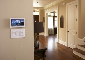 Smart home temperature control center installed by Hollister.