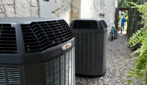 New Trane air conditioners installed by Hollister.